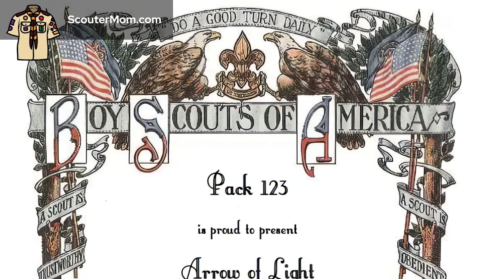 Scout Recognition Certificate Scouter Mom Scout Recognition Certificate Scouter Mom