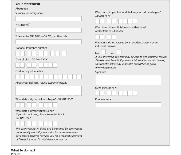 Self Certification Form Fill Out Sign Online DocHub