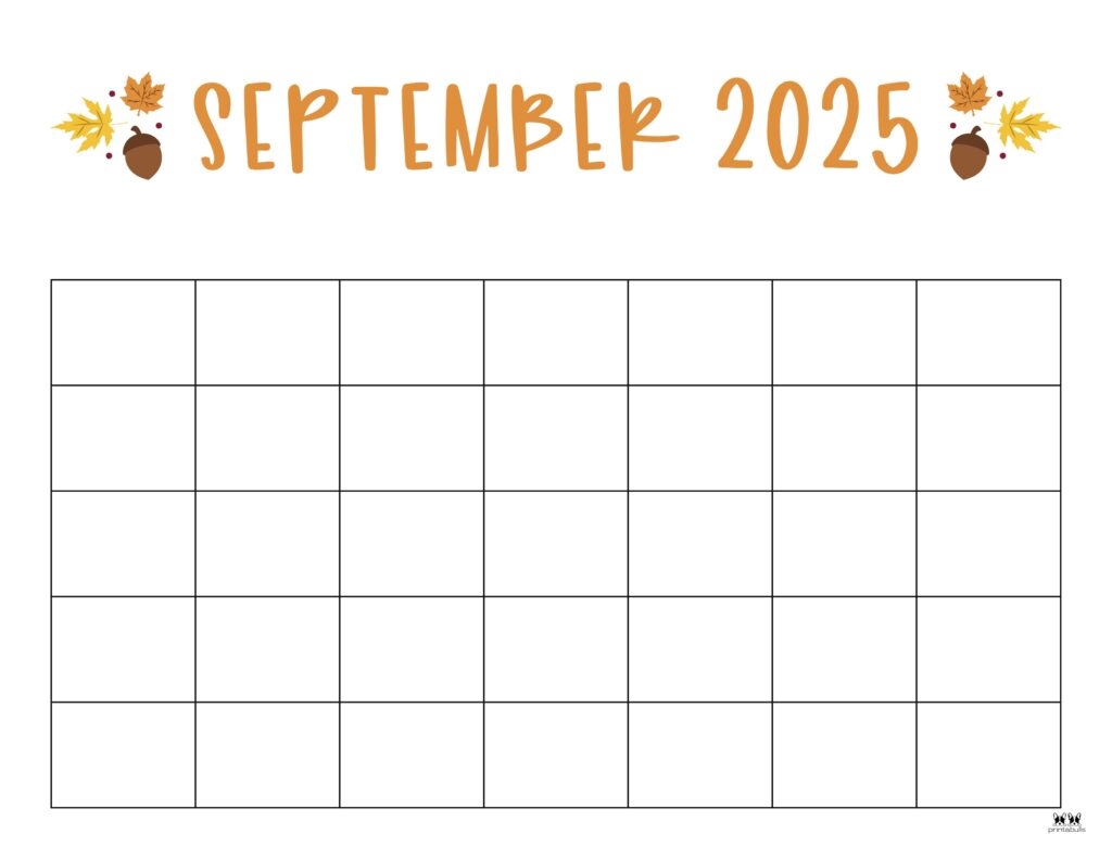 September 2025 Calendars 107 FREE Printables Printabulls