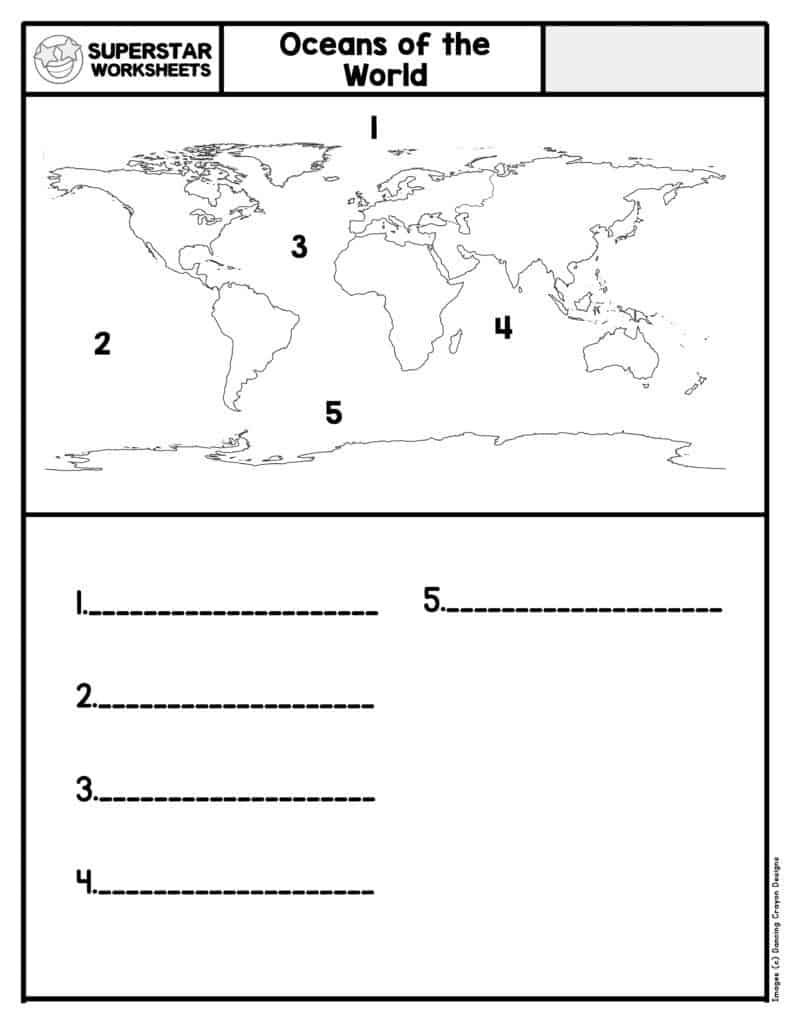 Free Printable Continents And Oceans