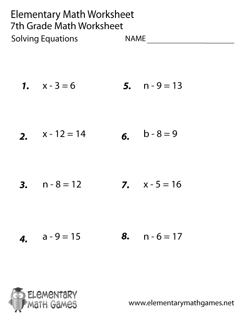 7th Grade Math Worksheets Printable 7th Grade Math Worksheets Printable