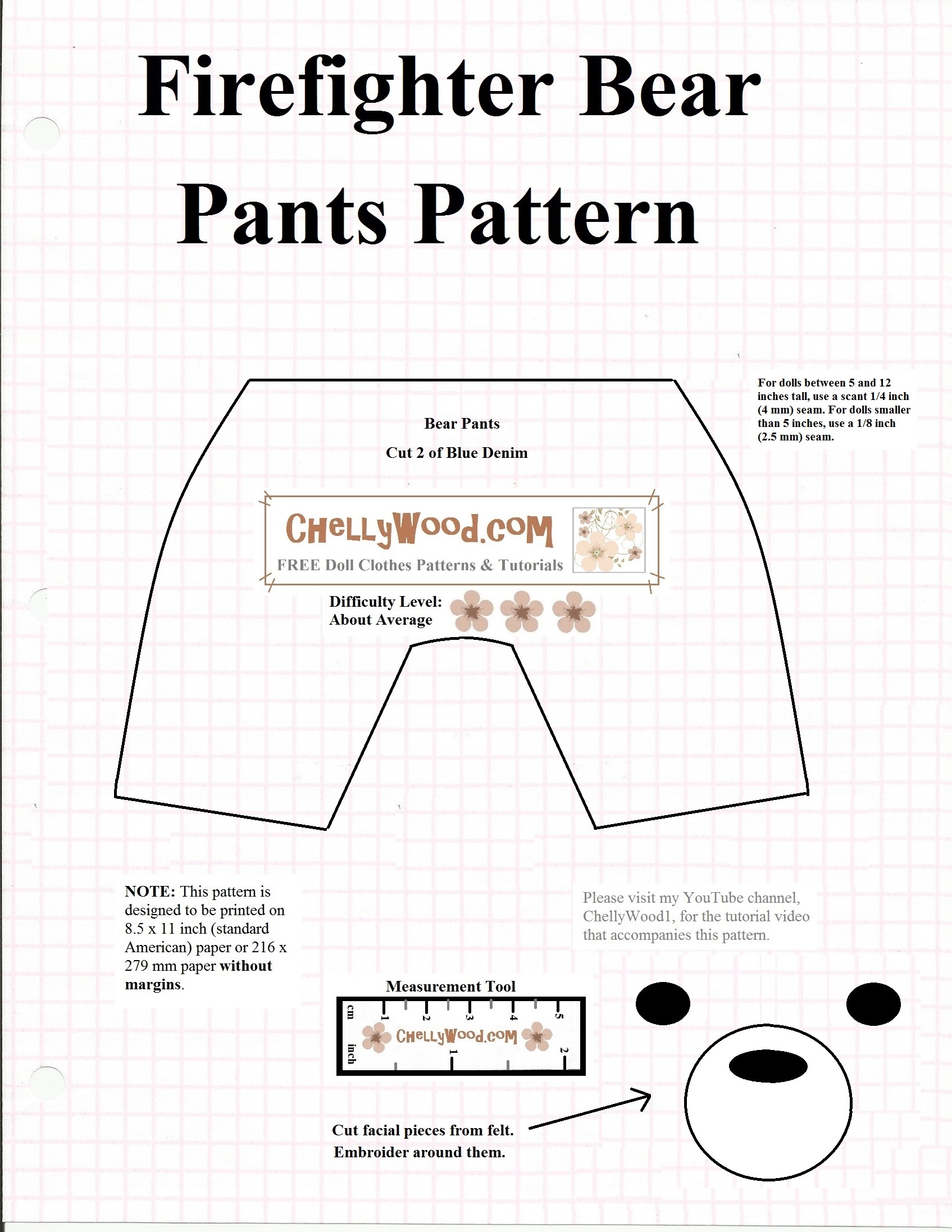 Teddy Bear Clothes Printable Patterns