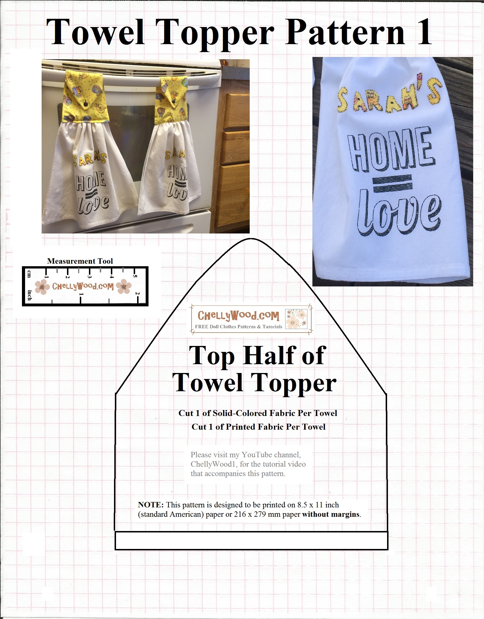 Sew A Tea Towel W Free Pattern ChellyWood sewing DIY gift Free Doll Clothes Patterns