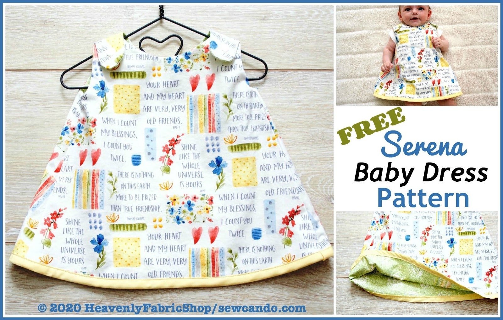 Sew Can Do Back To Sewing FREE Serena Baby Dress Pattern 