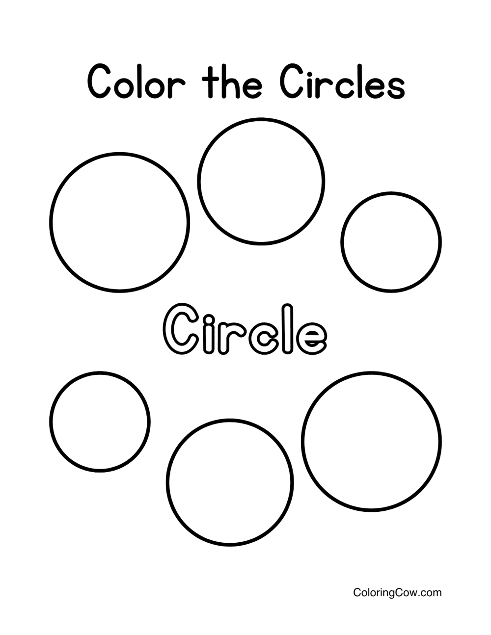 Printable Circle Coloring Page