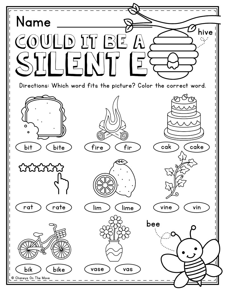 Silent E Worksheets Free Printable Silent E Worksheets Free Printable
