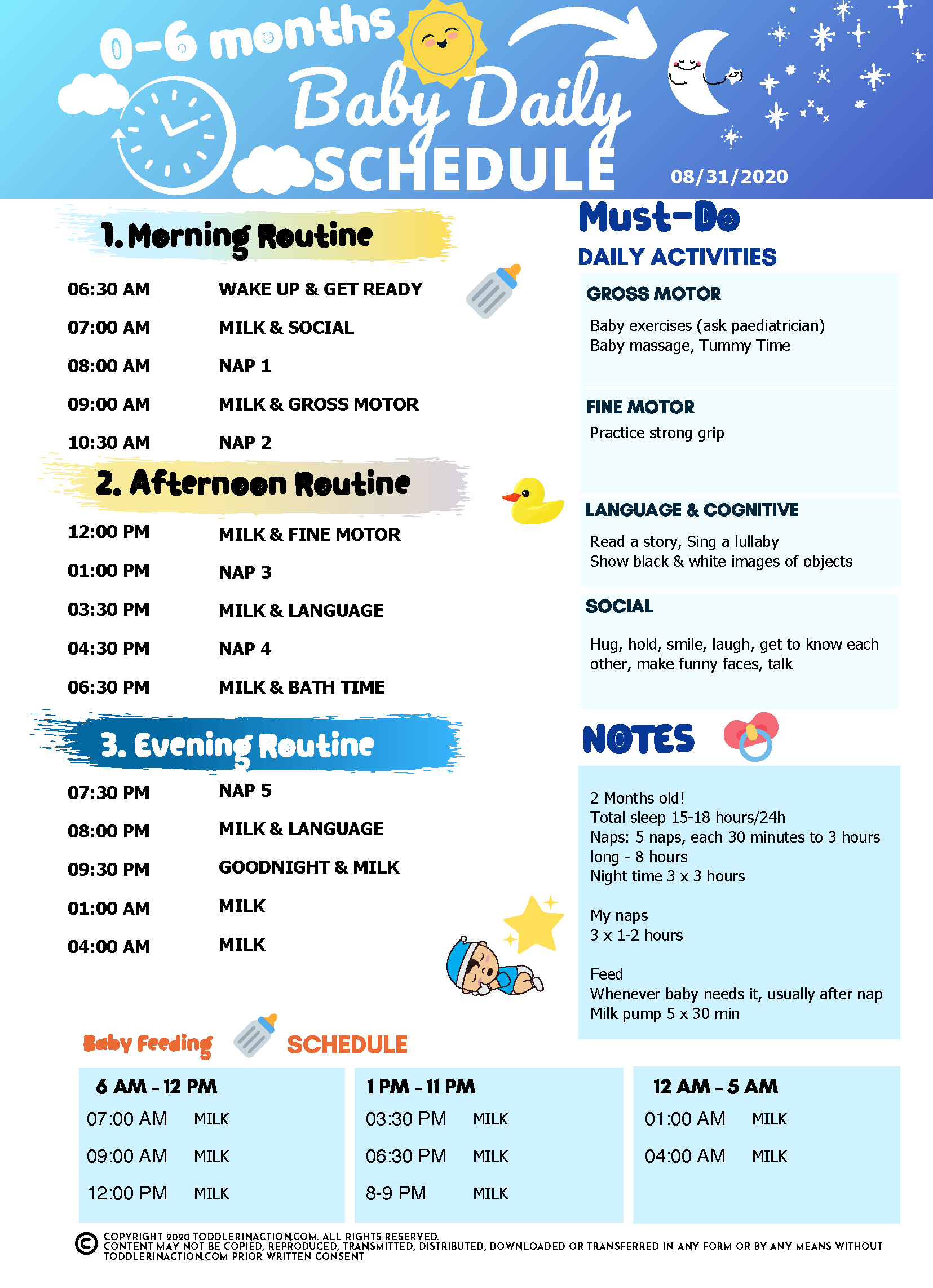 Printable Template Daycare Infant Room Schedule Printable Template Daycare Infant Room Schedule