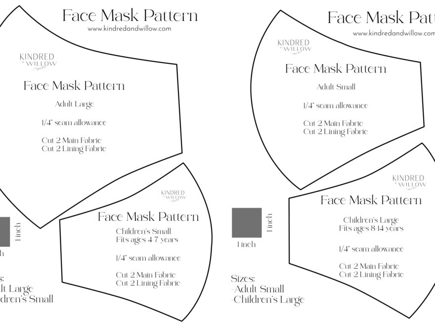 Simple DIY Face Mask Pattern Tutorial Kindred Willow