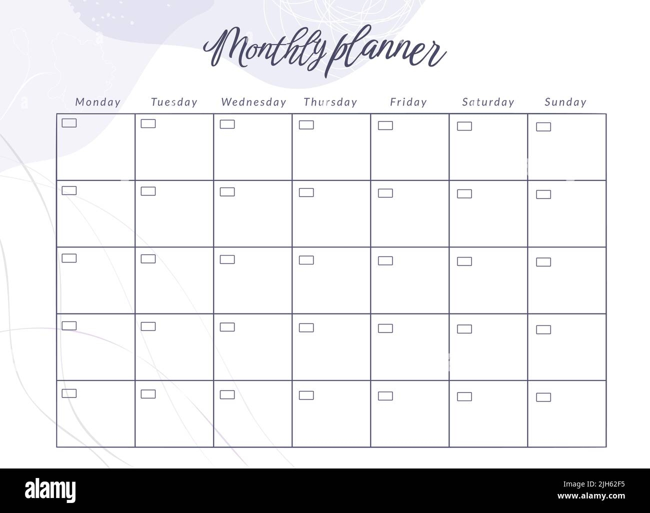 Simple Printable Weekly Planner Template In Vector With Daily Sheets Schedul Week Calendar In Minimalistic Style Stock Vector Image Art Alamy