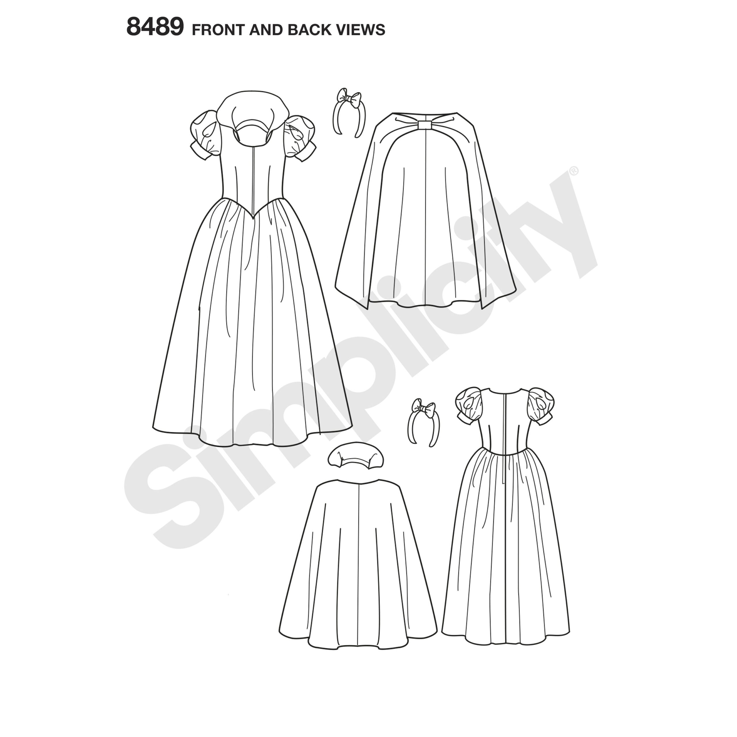 Simplicity Pattern 8489 Misses Snow White Costume