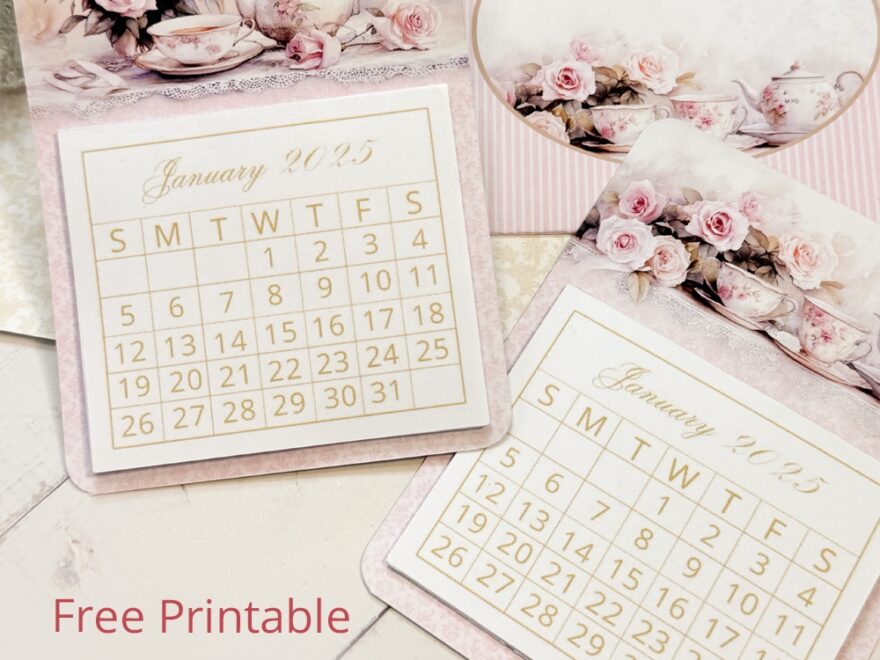 Simply Christmas Free Printable 2025 Mini Calendars Shabby Art Boutique