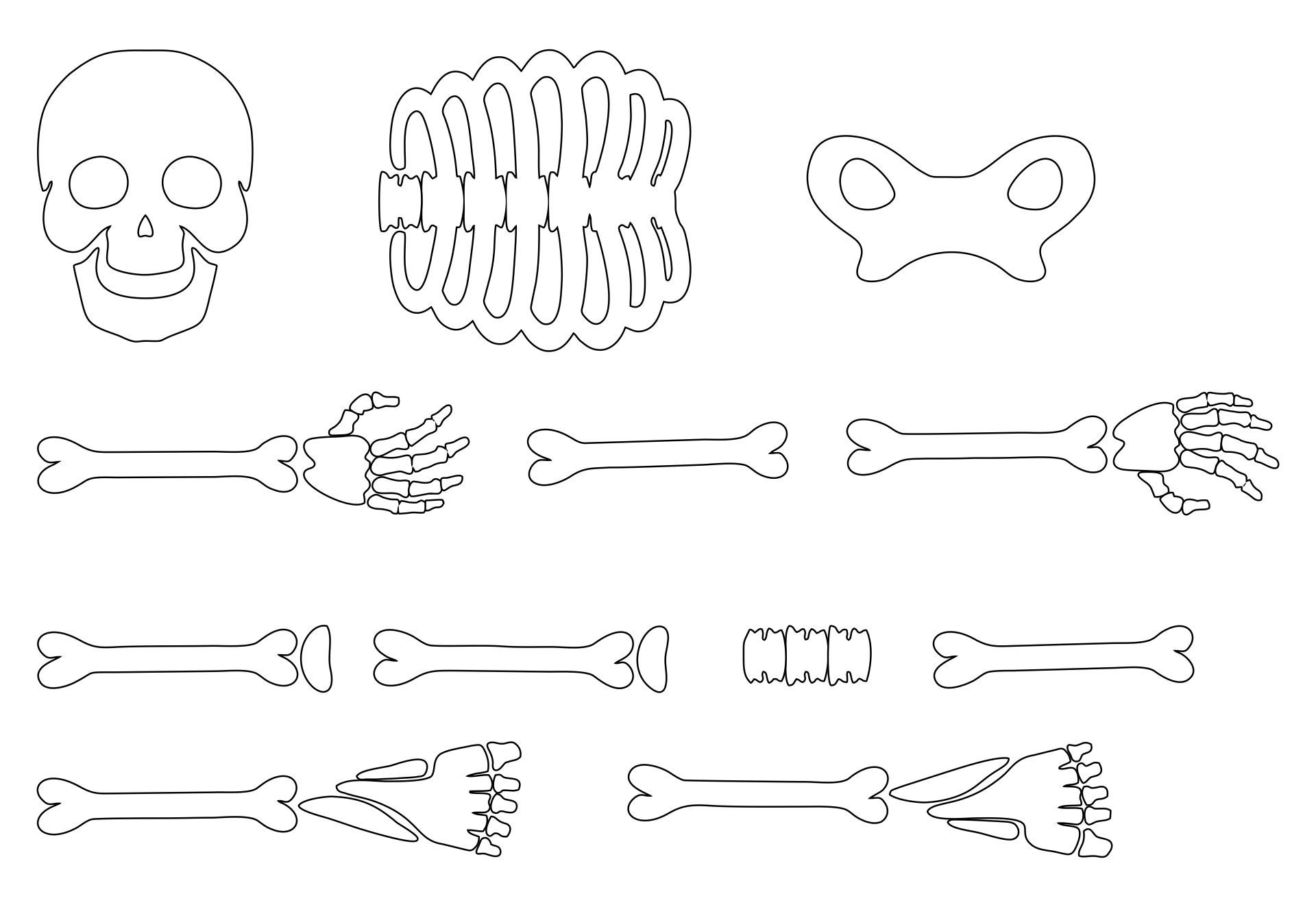Skeleton Craft Printable Printable Party Favors Skeleton Craft Printable Printable Party Favors