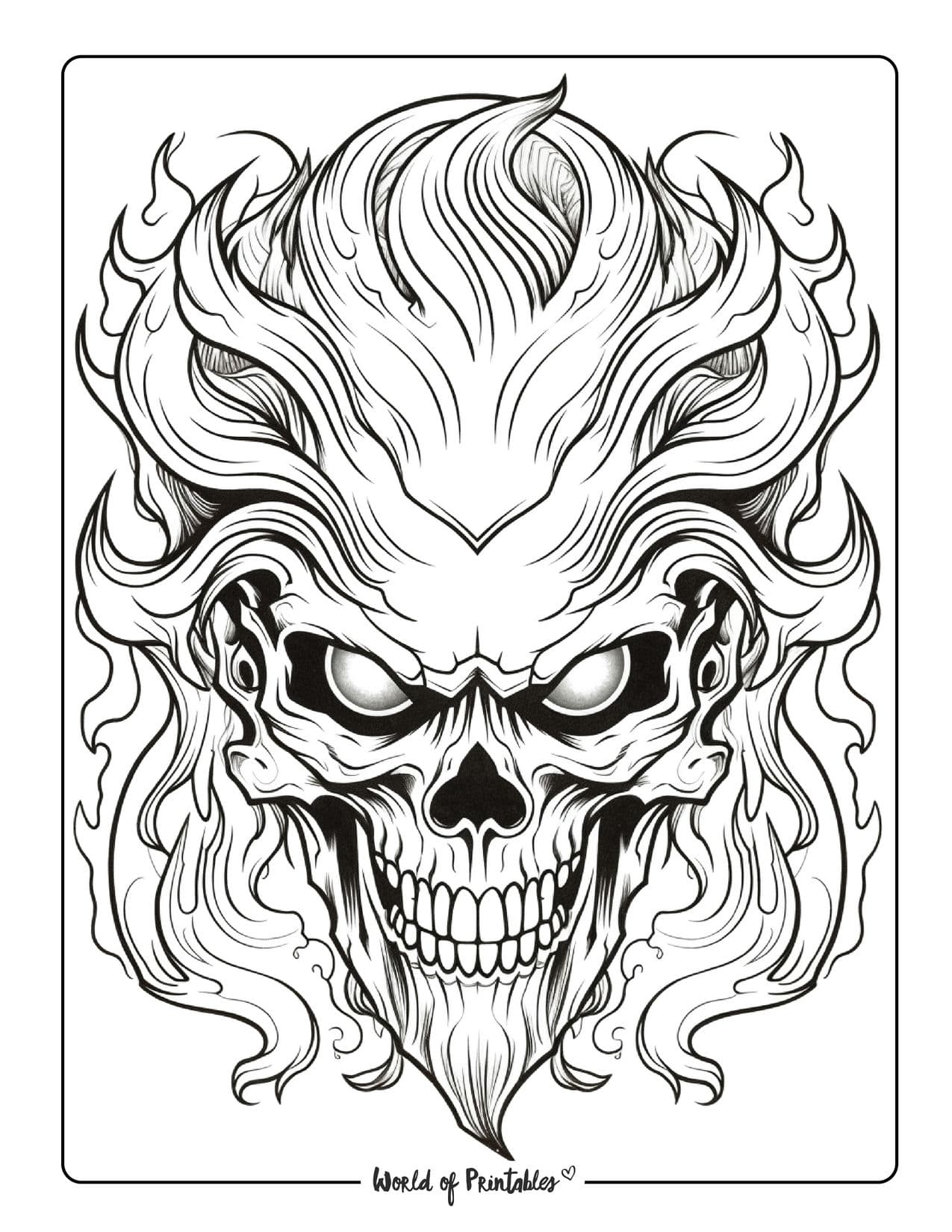 Printable Skull Coloring Pages For Adults