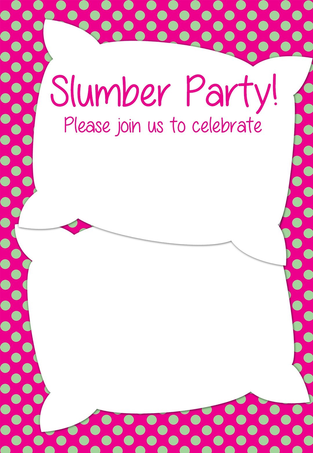 Slumber Party Sleepover Party Invitation Template Free Greetings Island
