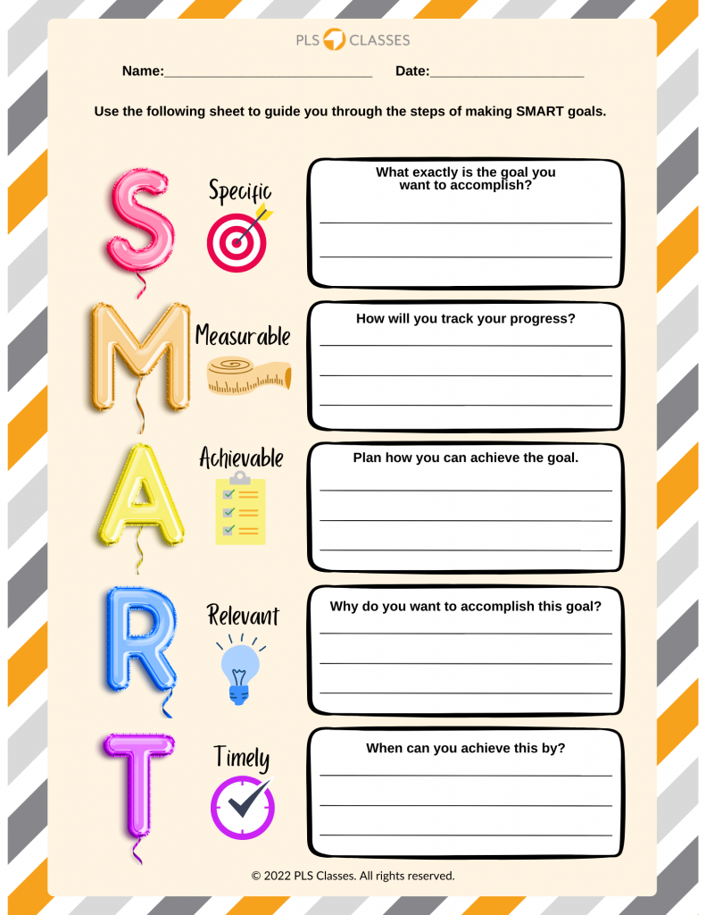 SMART Goals Free Printable PLS Classes SMART Goals Free Printable PLS Classes