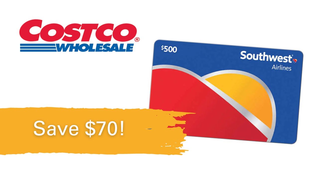 Southwest Airlines 500 E Gift Card For Only 430 At Costco Southern Savers