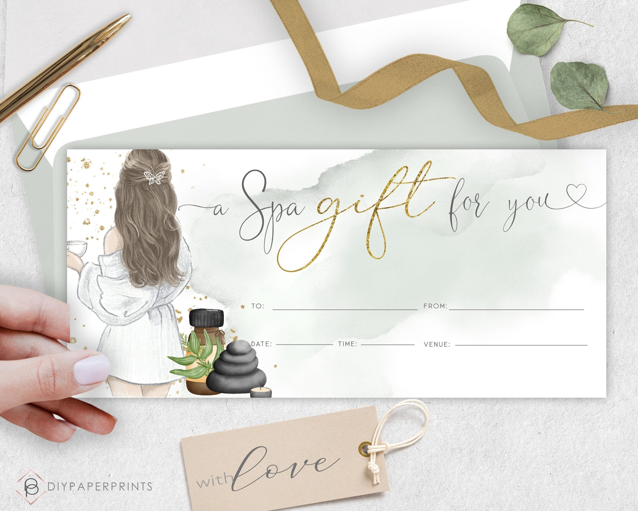 Spa Day Gift Voucher Certificate Template DIY Gift Certificate Editable Massage Gift Voucher Printable Gift Coupon Marketing Certificate Etsy Norway