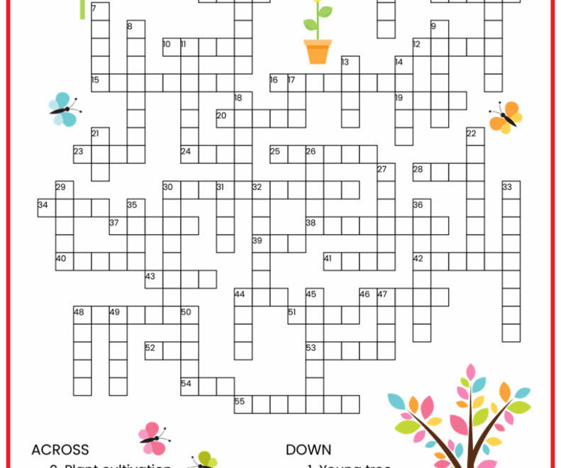 Spring Crossword Puzzle Puzzle Cheer