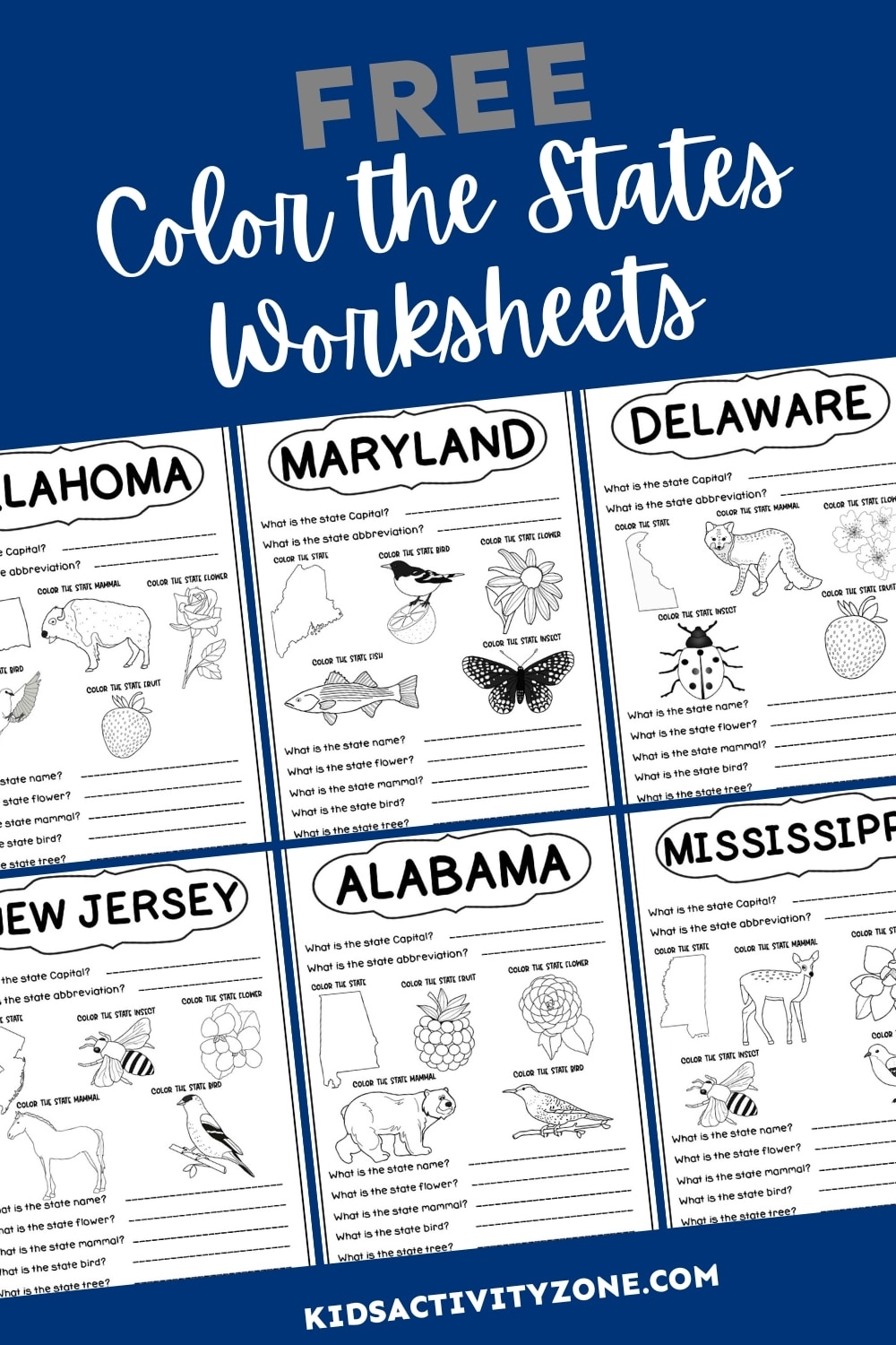 States And Capitals Worksheets Kids Activity Zone States And Capitals Worksheets Kids Activity Zone