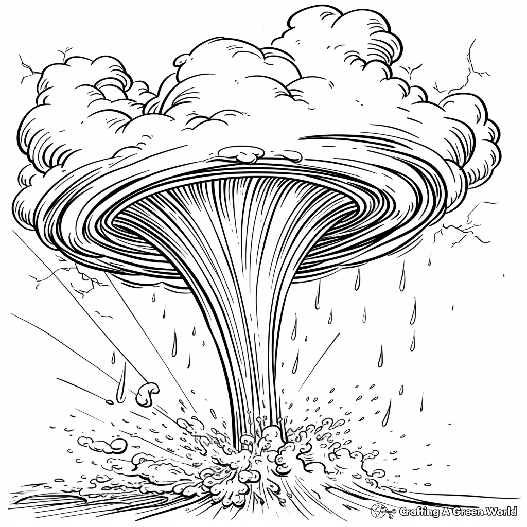 Tornado Coloring Pages Printable