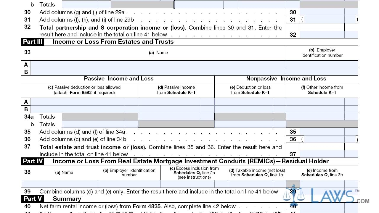 Printable Schedule E Tax Form Printable Schedule E Tax Form