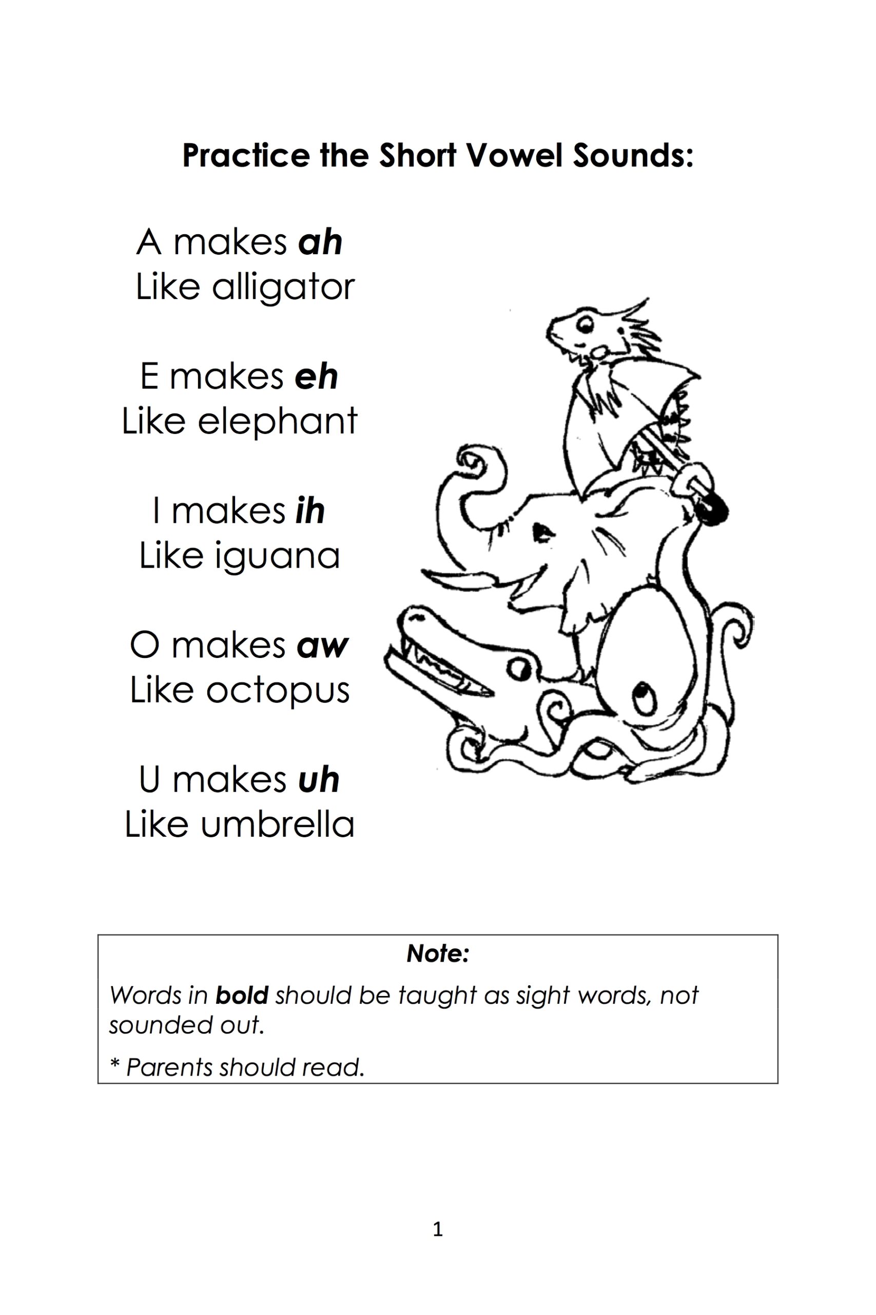 Short Vowel Stories Free Printable