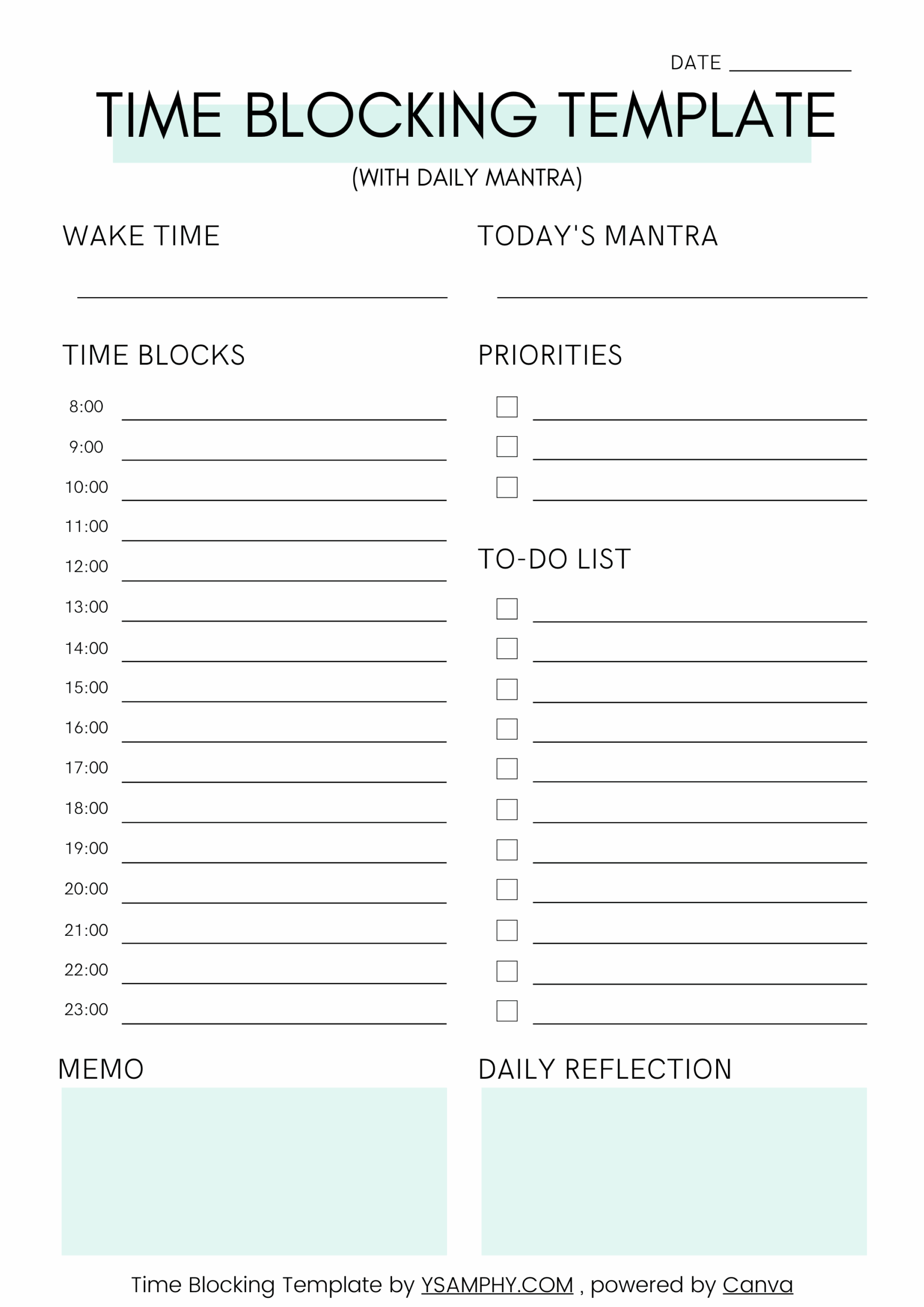 Ten Time Blocking Templates FREE Printable Downloads Ten Time Blocking Templates FREE Printable Downloads