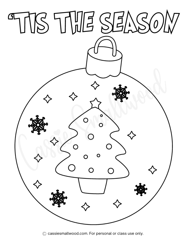 THE BEST Christmas Tree Coloring Pages Cassie Smallwood