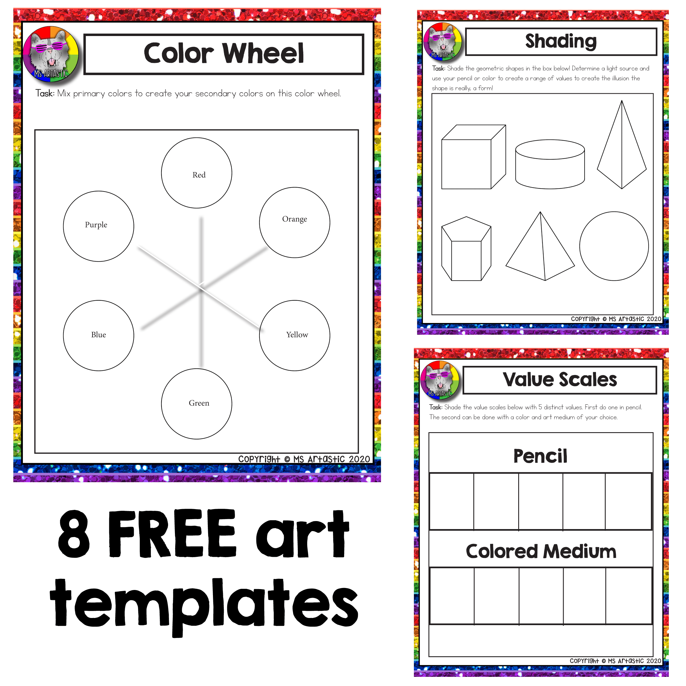 Printable Art Worksheets For Kids