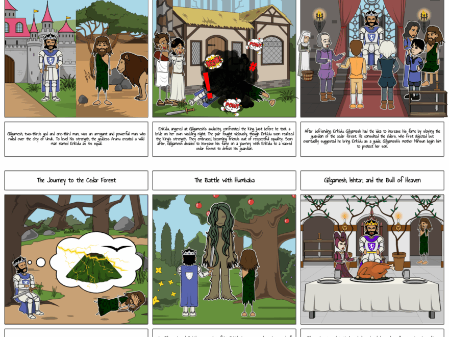 The Epic Of Gilgamesh Storyboard By Ed8f65b99e