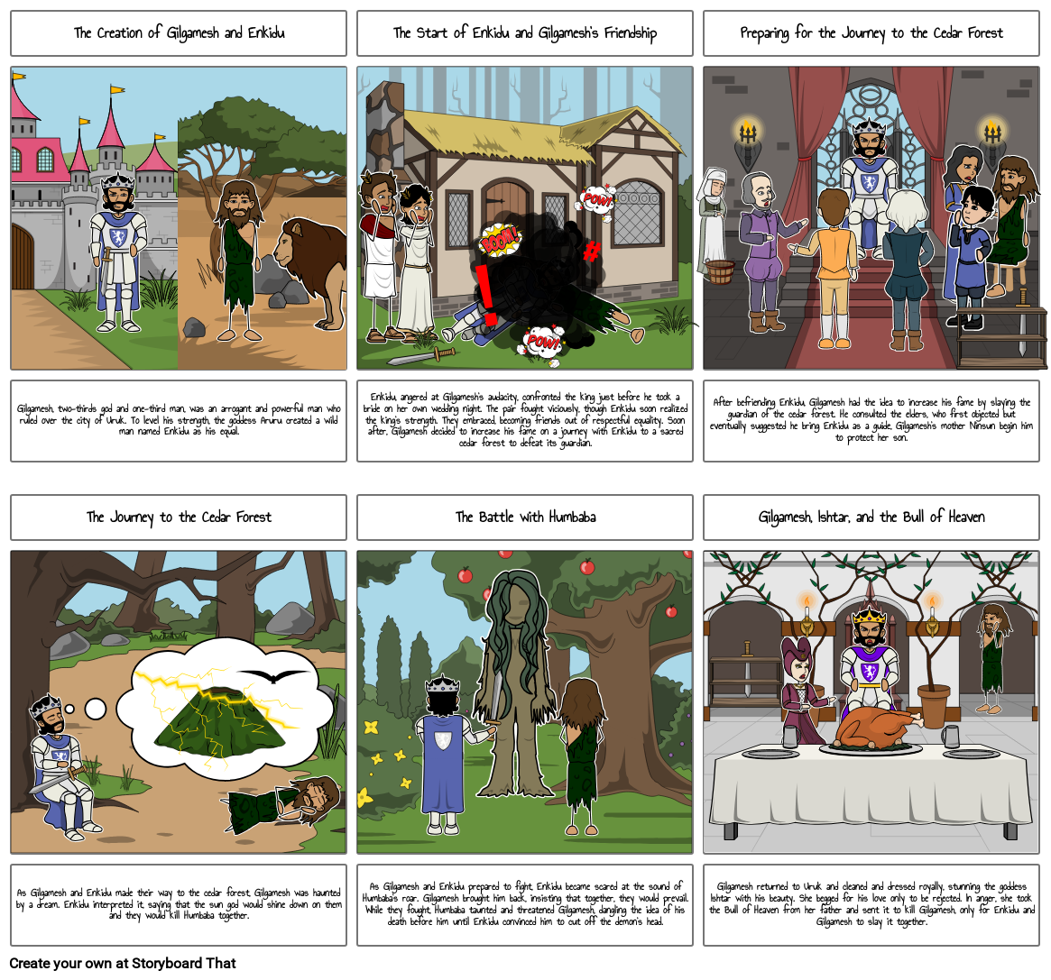 The Epic Of Gilgamesh Storyboard By Ed8f65b99e