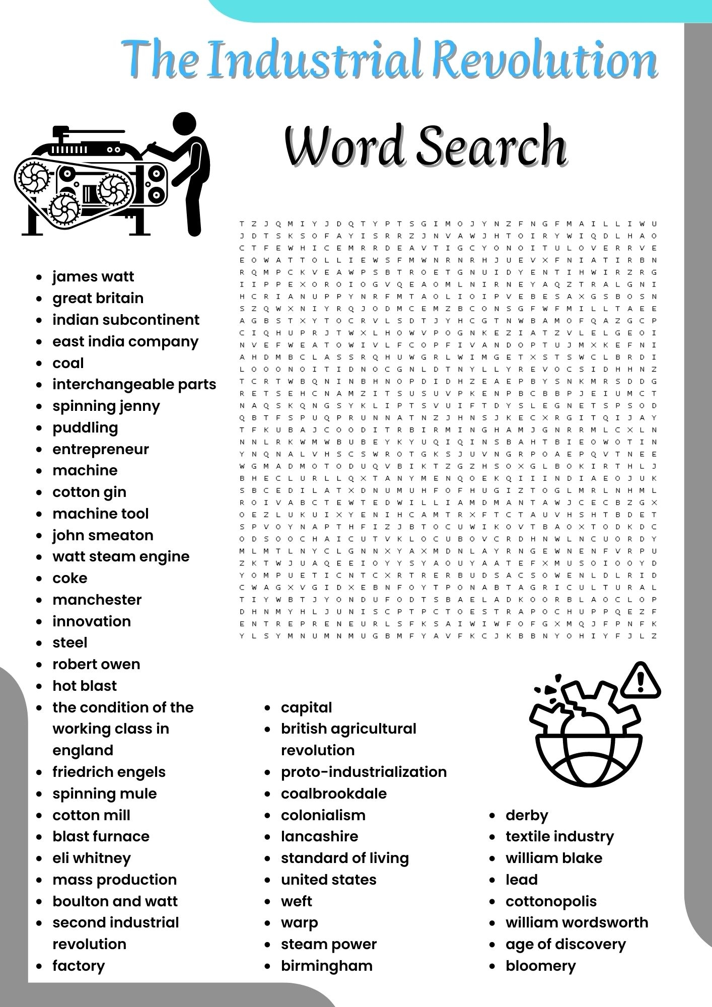 The Industrial Revolution Word Search Puzzle Worksheet Activities For Kids Made By Teachers The Industrial Revolution Word Search Puzzle Worksheet Activities For Kids Made By Teachers