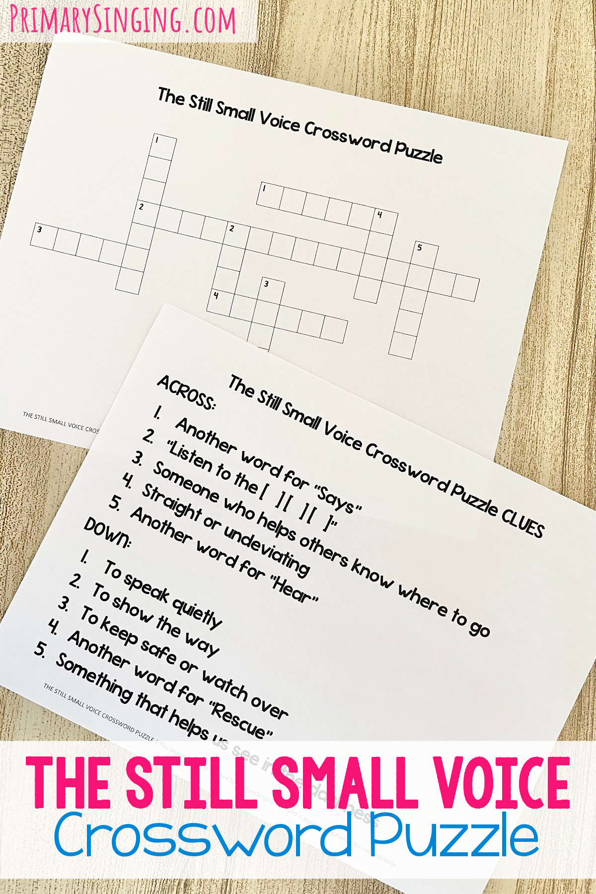 Song Lyric Crossword Puzzle Printable