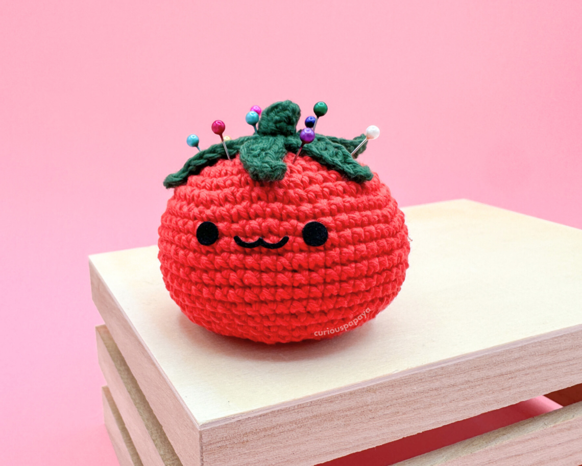 Tomato Pin Cushion Crochet Pattern Clover Needlecraft