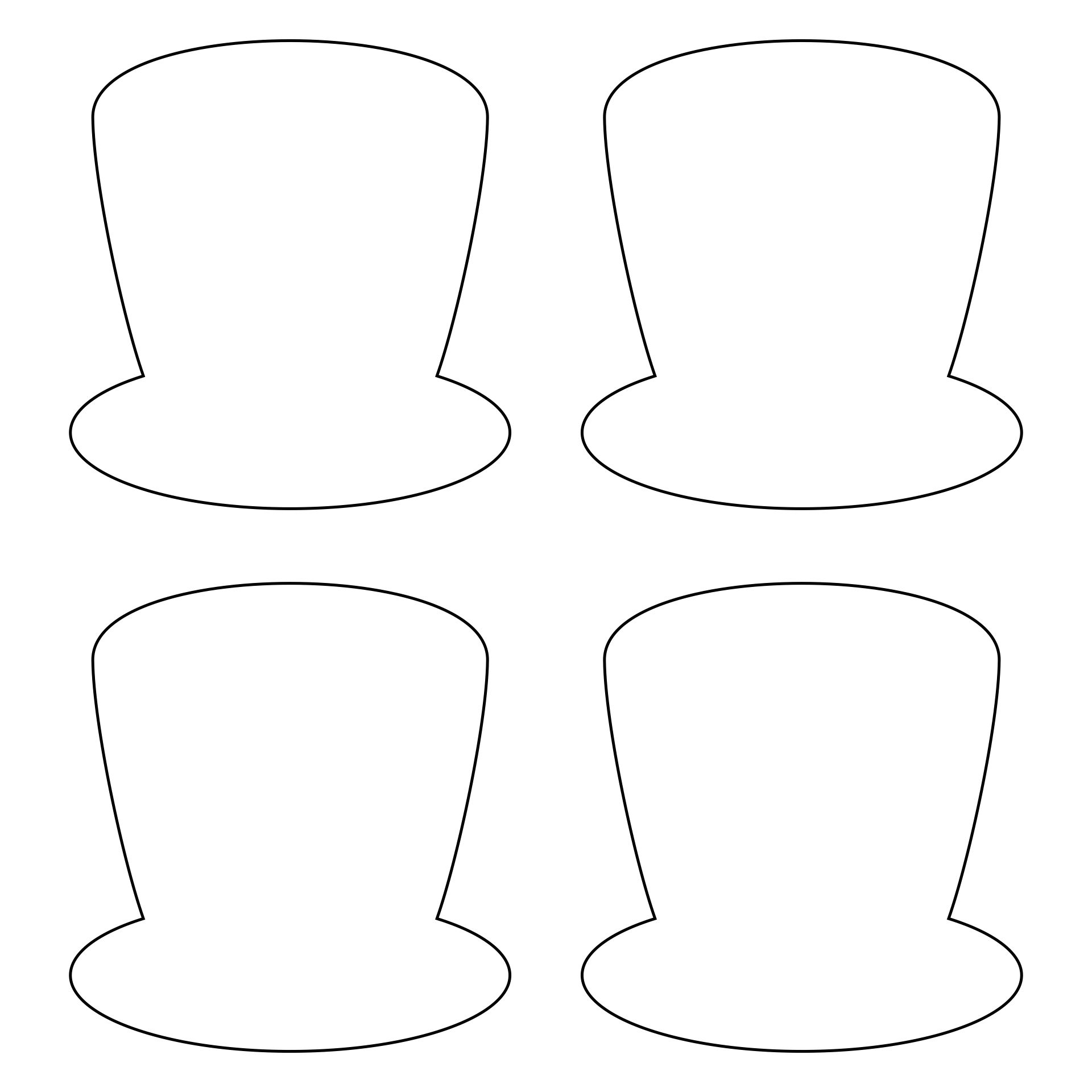 Mini Top Hat Template Printable