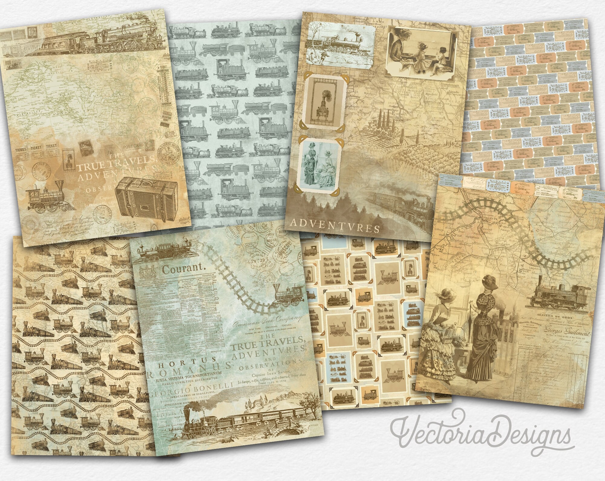 Train Paper Crafting Train Adventures Printable Train Ephemera Wrapping Paper Pack Digital Scrapbooking Vintage Paper Crafting 002213 Train Paper Crafting Train Adventures Printable Train Ephemera Wrapping Paper Pack Digital Scrapbooking Vintage Paper Crafting 002213