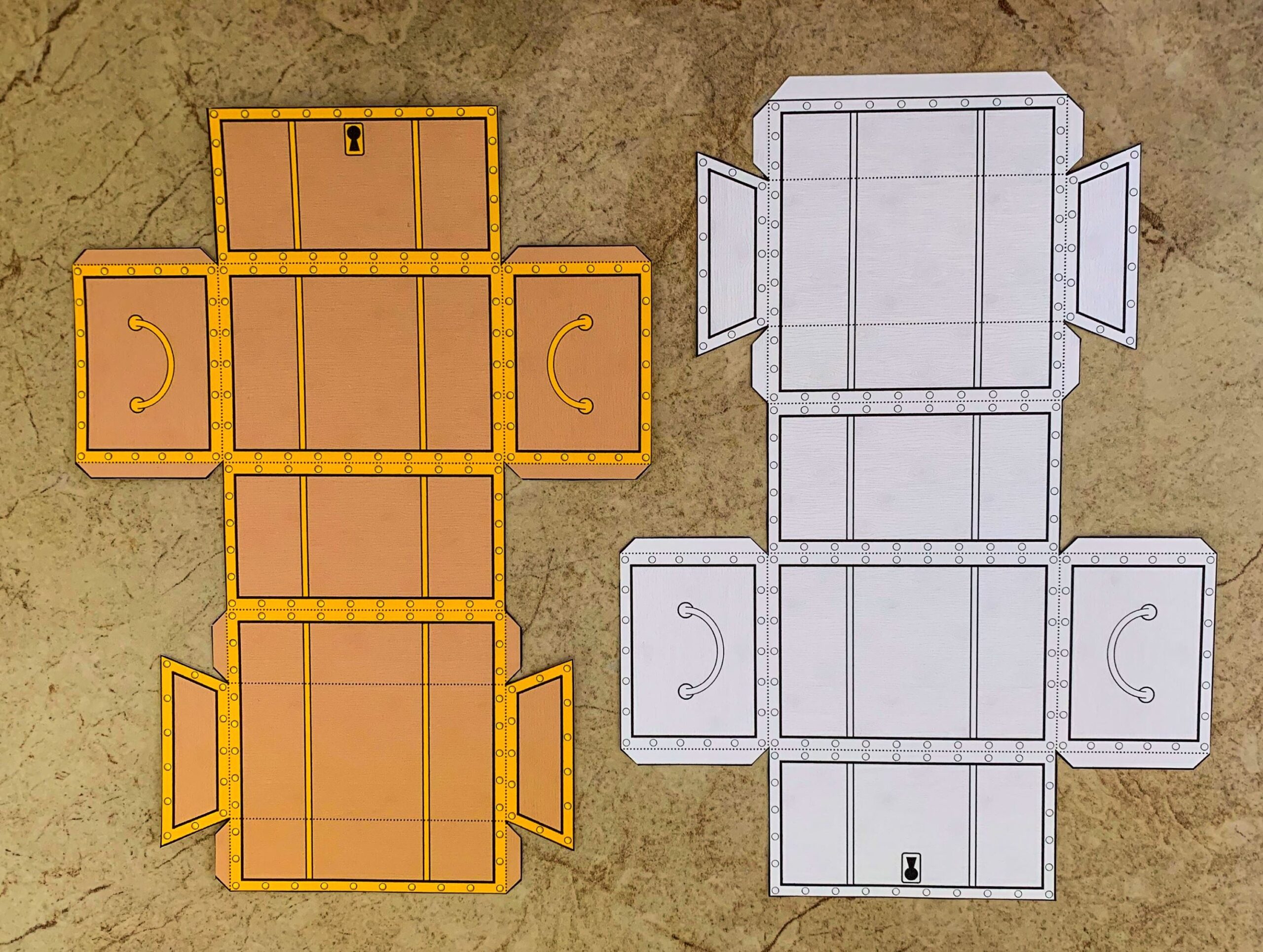 Treasure Chest Favor Box DIY Printable PDF Etsy Israel