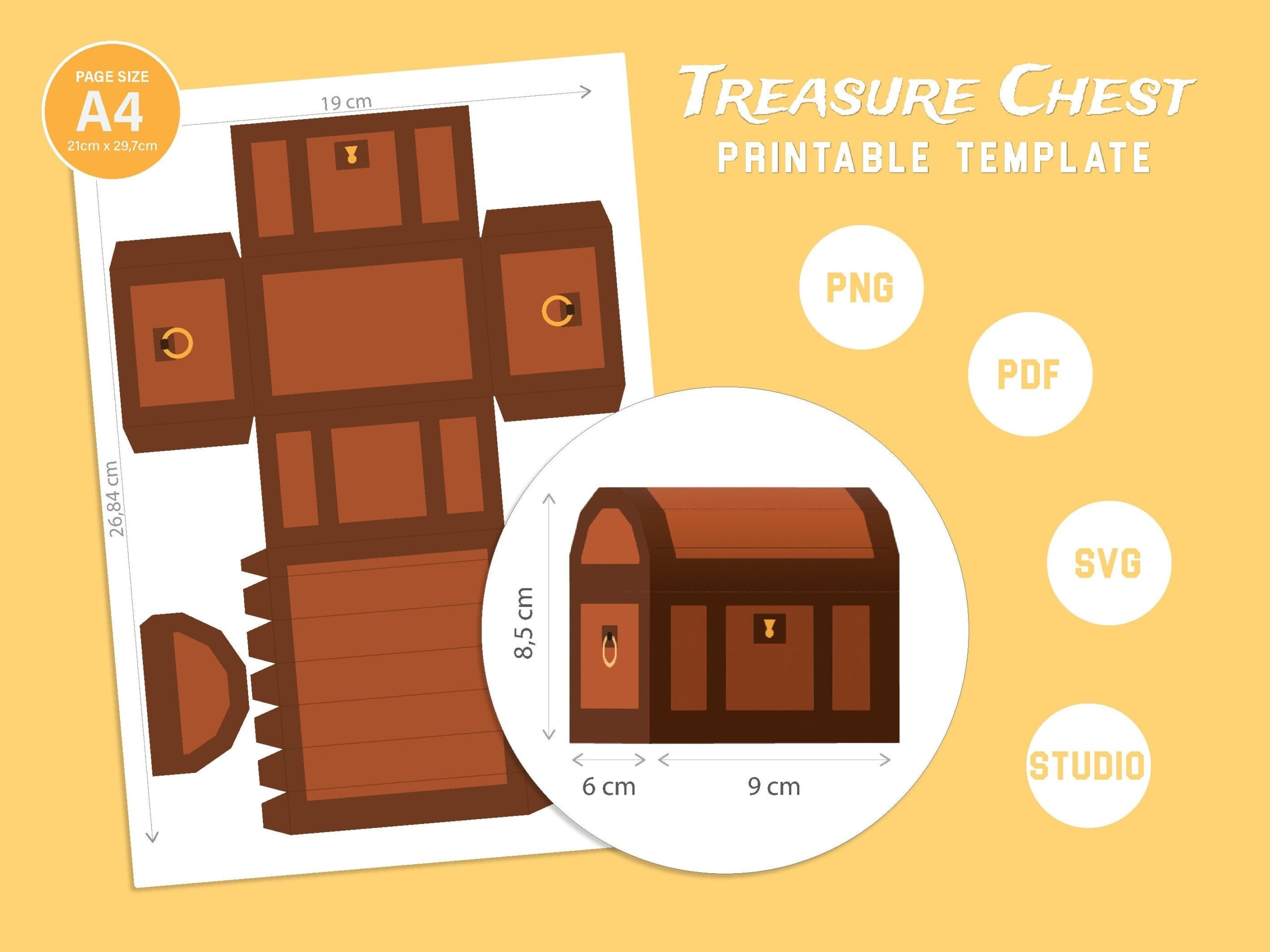 Printable Treasure Chest Template