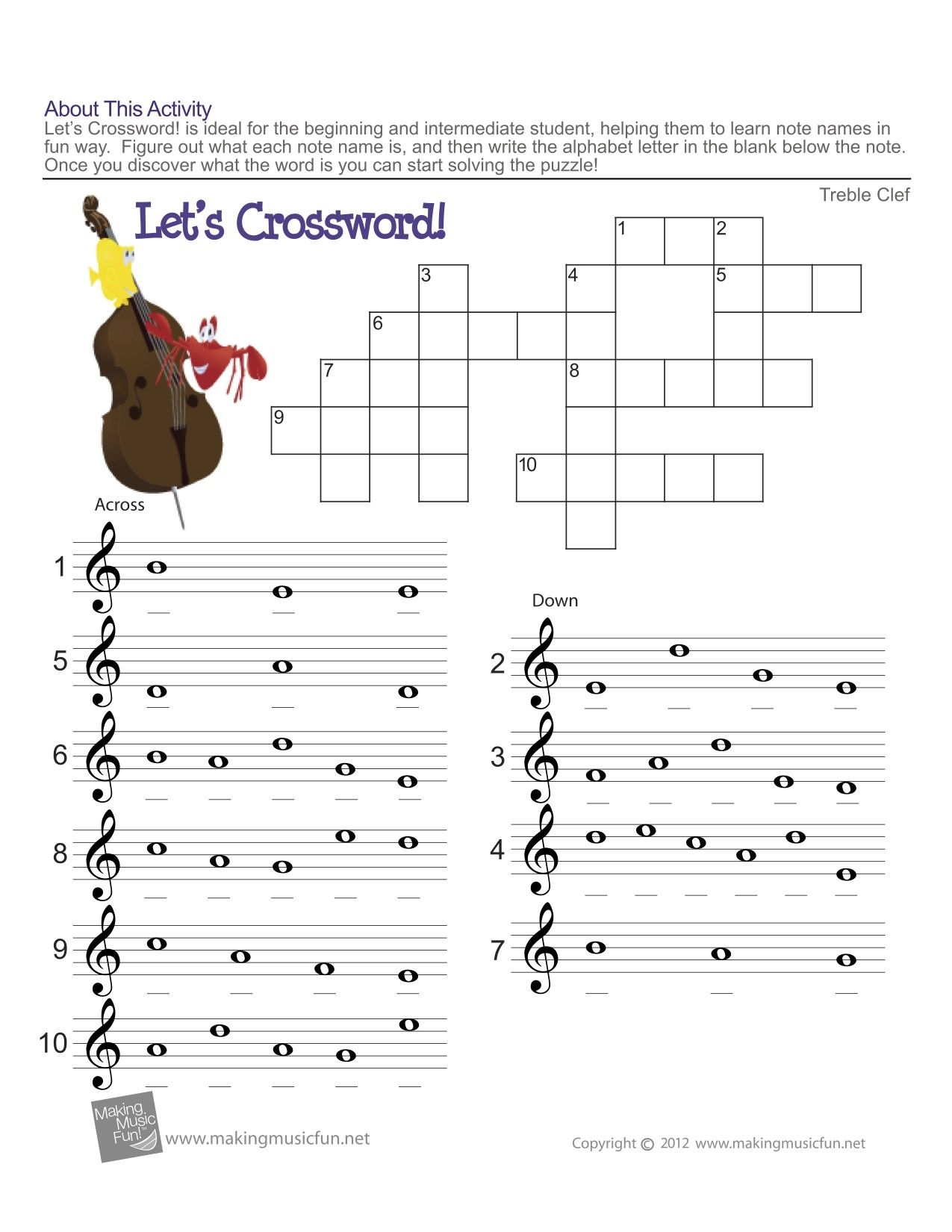 Free Printable Music Theroy Worksheets
