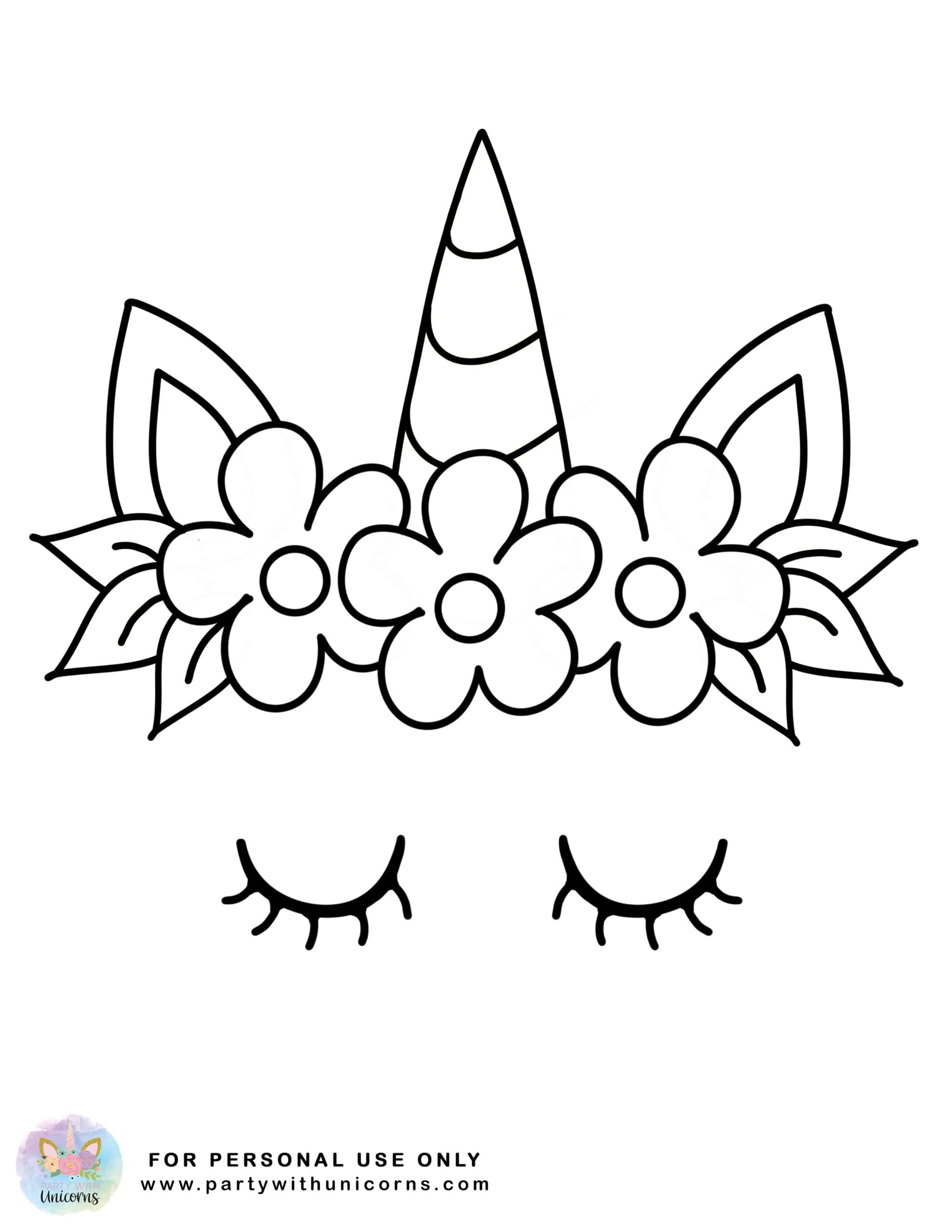 Unicorn Coloring Pages Free Printable Coloring Book Party With Unicorns