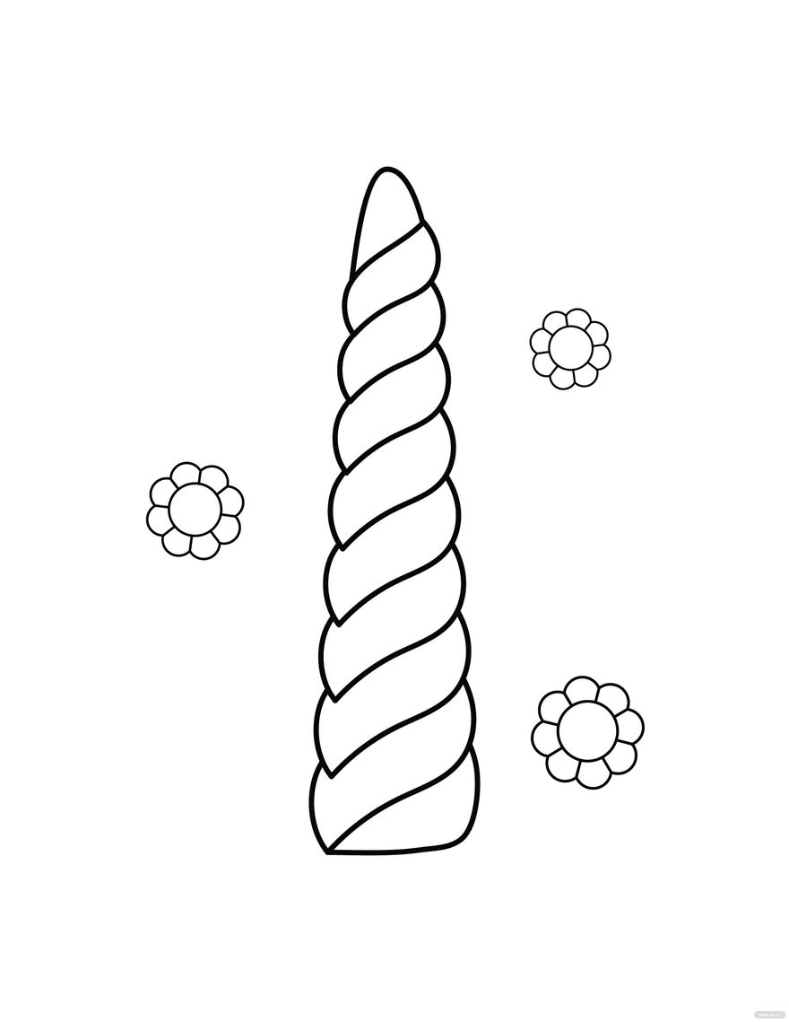 Unicorn Horn Coloring Page In Illustrator PDF JPG PNG SVG EPS Download Template Unicorn Horn Coloring Page In Illustrator PDF JPG PNG SVG EPS Download Template