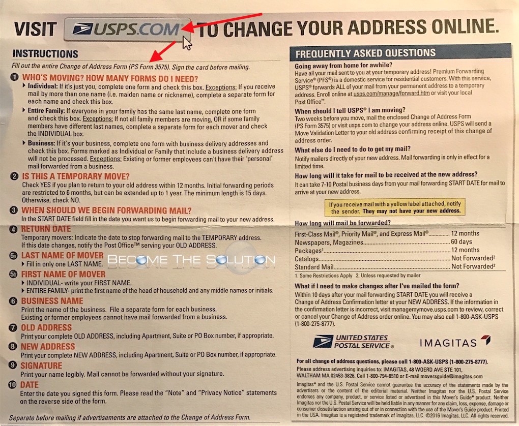 Us Postal Service Mail Forwarding Confirmation Militaryasse