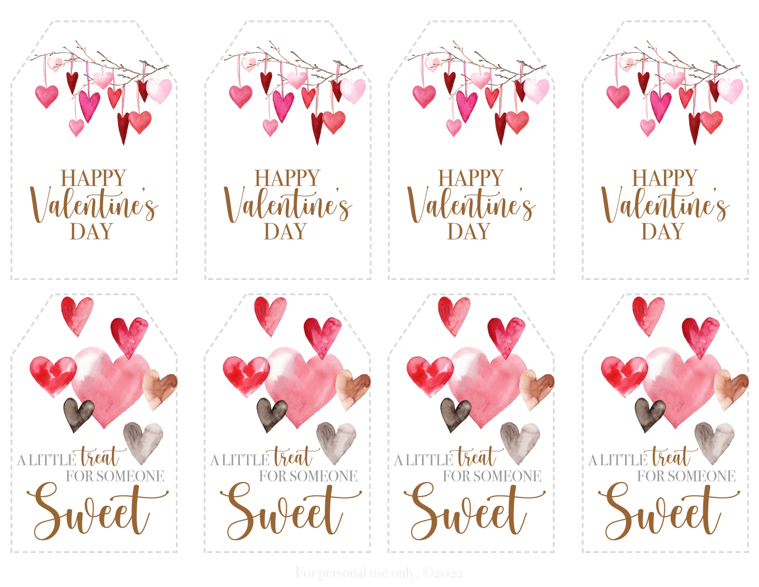 Free Printable Happy Valentines Gift Tags Templates