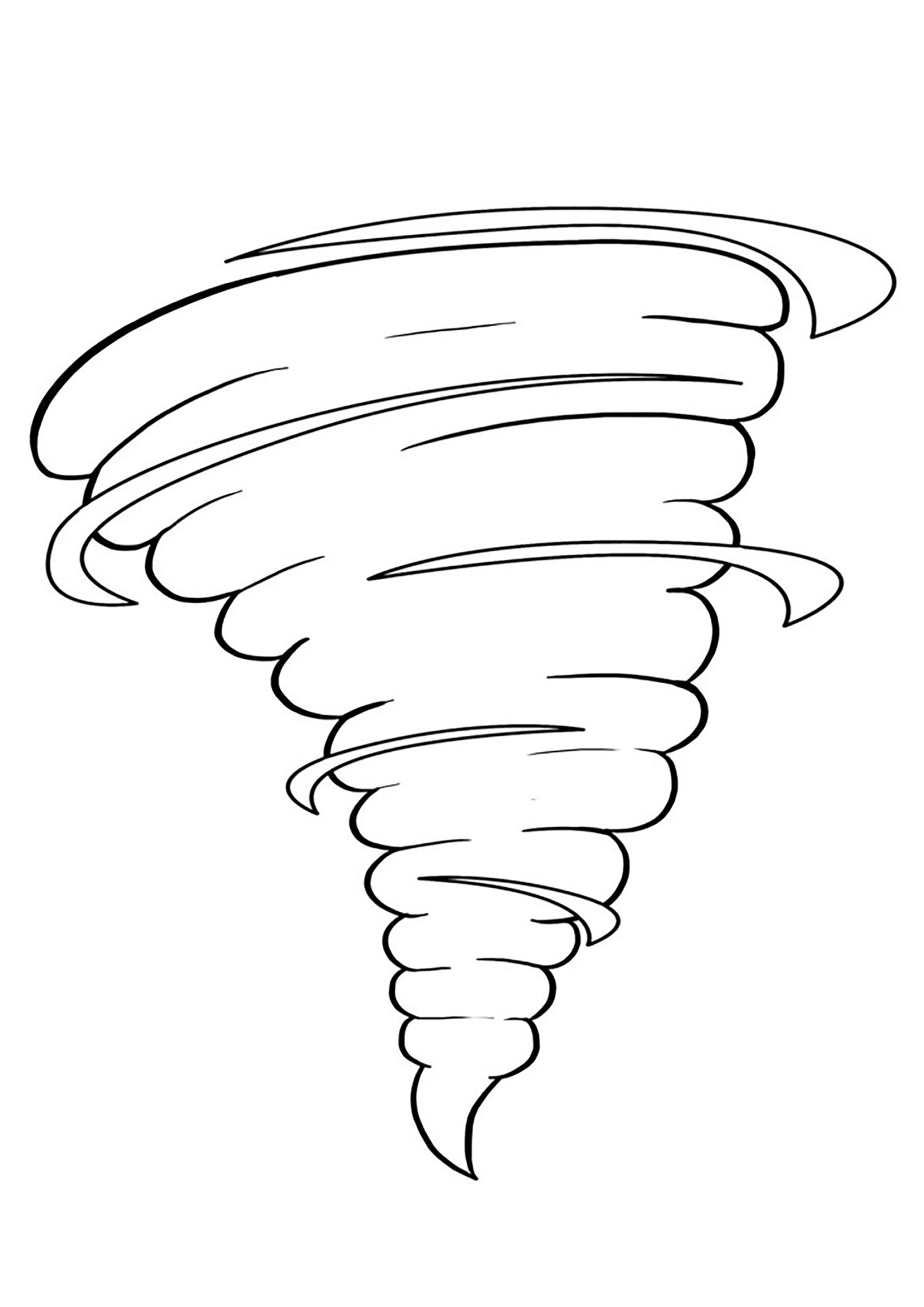 Very Simple Tornado Tornado Coloring Pages