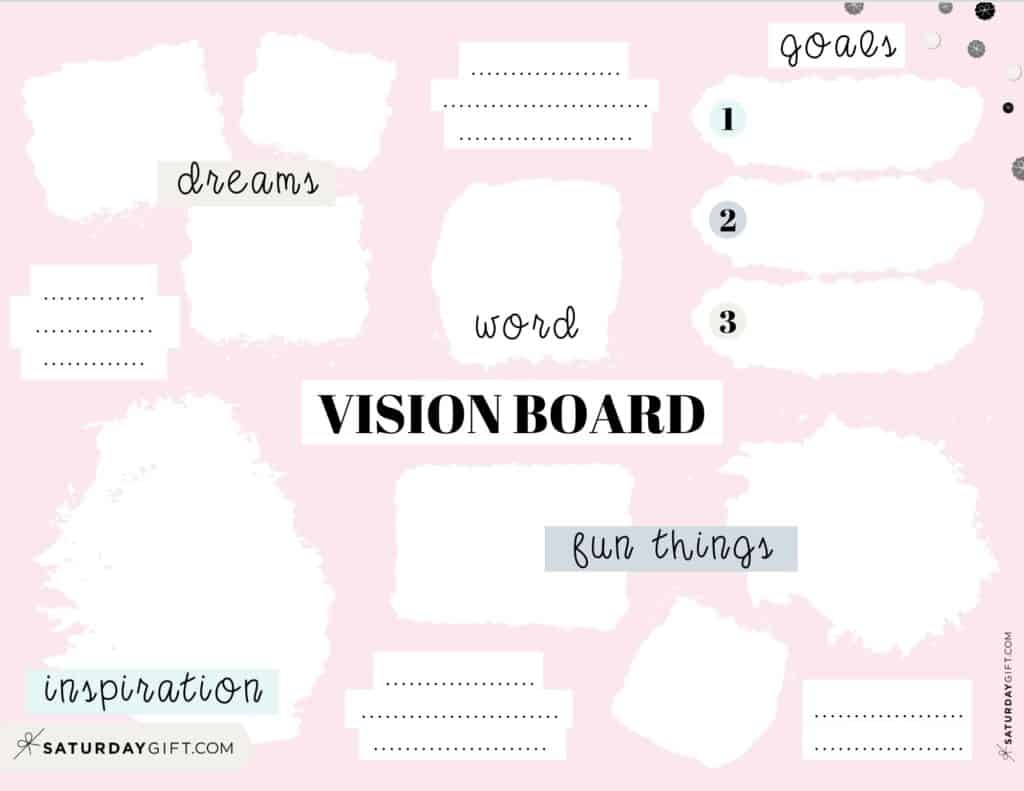 Vision Board Template 27 Cute Free Dream Board Printables Vision Board Template 27 Cute Free Dream Board Printables
