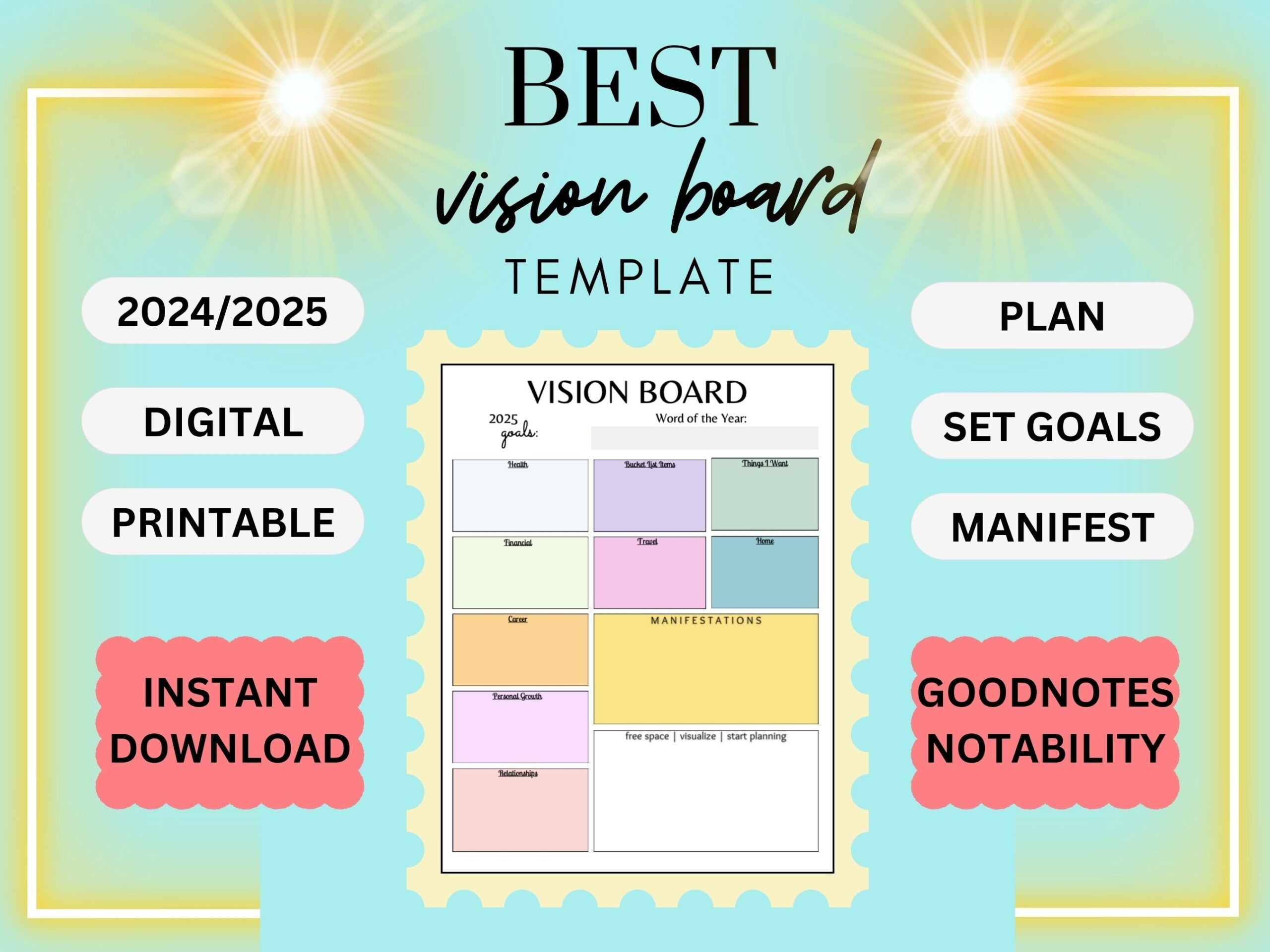 VISION BOARD Template Printable PDF Instant Download Vision Board Template 2024 2025 Vision Board Printables Vision Board Template Etsy VISION BOARD Template Printable PDF Instant Download Vision Board Template 2024 2025 Vision Board Printables Vision Board Template Etsy