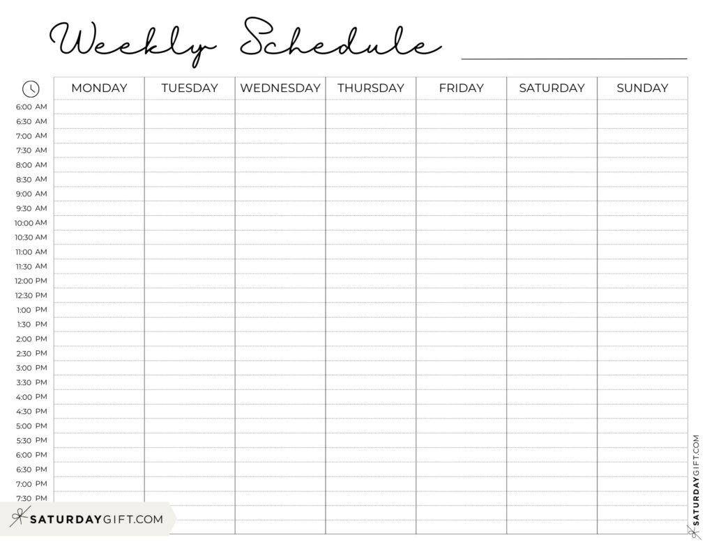 Weekly Planner Printable 39 Cute Free Weekly Calendar Templates SaturdayGift Weekly Planner Printable 39 Cute Free Weekly Calendar Templates SaturdayGift