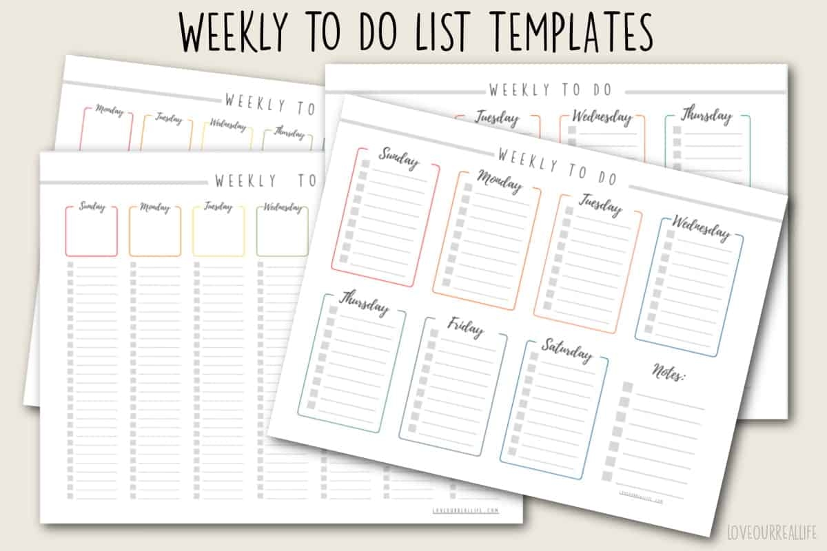 Free Printable Weekly To Do List