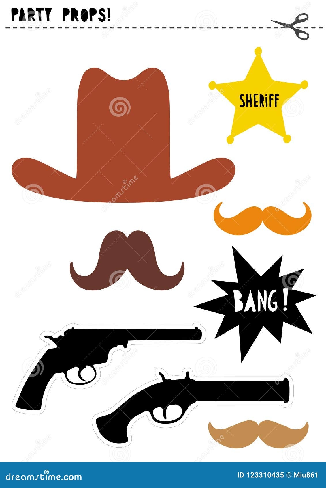 Western Photo Booth Props Free Cheap
