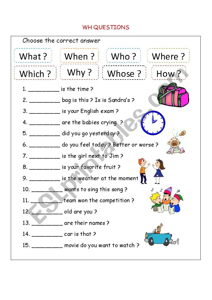 Wh Questions ESL Worksheet By Bloodsugar Wh Questions ESL Worksheet By Bloodsugar